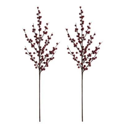 High Quality Artificial Christmas Glitters Pine and Berries