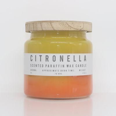 13oz Citronella Glass Jar Candle with Wood Lid