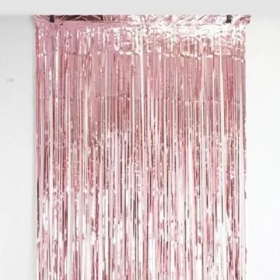 China Manufactory Multicolor Customize Pet Party Rose Gold Foil Curtains