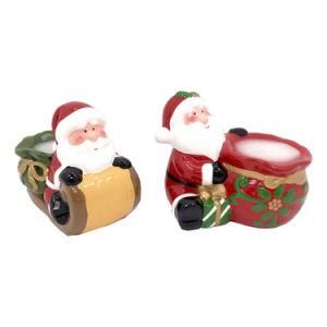 Customized Santa Snowman Christmas Candle Holder Home Decor