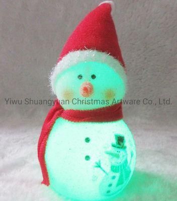 2021 New Design High Sales Christmas Snowman with Light for Holiday Wedding Party Decoration Supplies Hook Ornament Craft Gifts