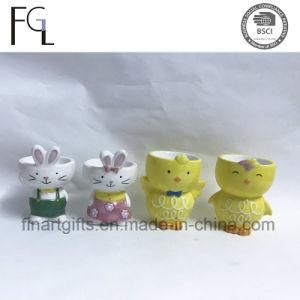 Easter Cute Bunny and Chick Ceramic Egg Cup