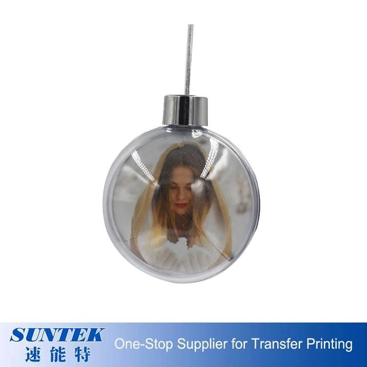 DIY Photo Custom Sublimation Plastic Photo Picture Frame Hanging Ornaments Christmas Tree Ornament