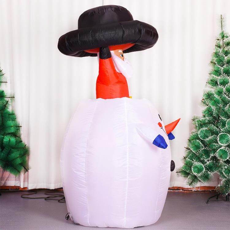 Cute Christmas Yard Decoration Indoor and Outdoor Inflatable Snowman with LED Light