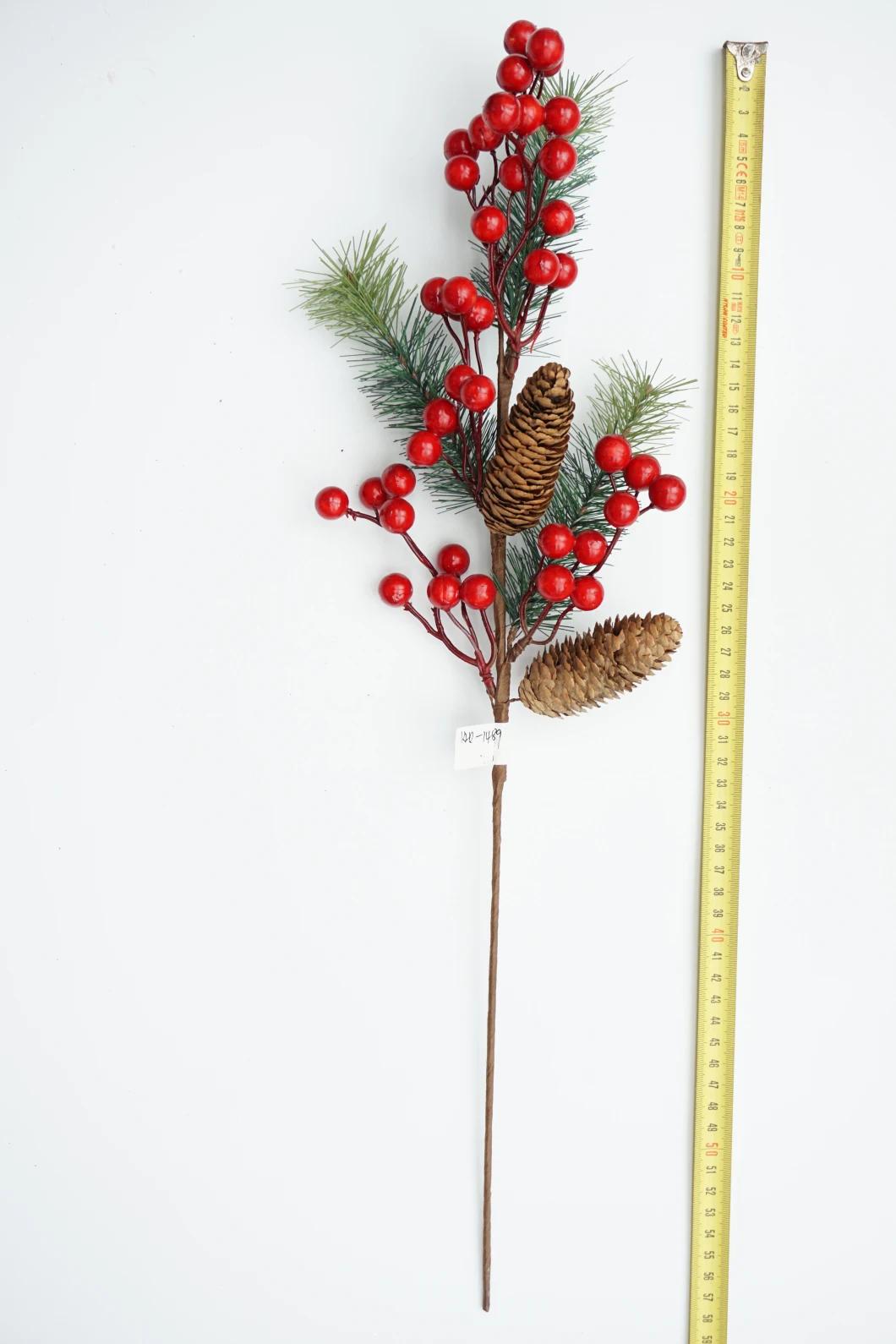 Red Christmas Berry Blossom Branch Christmas Artificial Berry Fruit Pick
