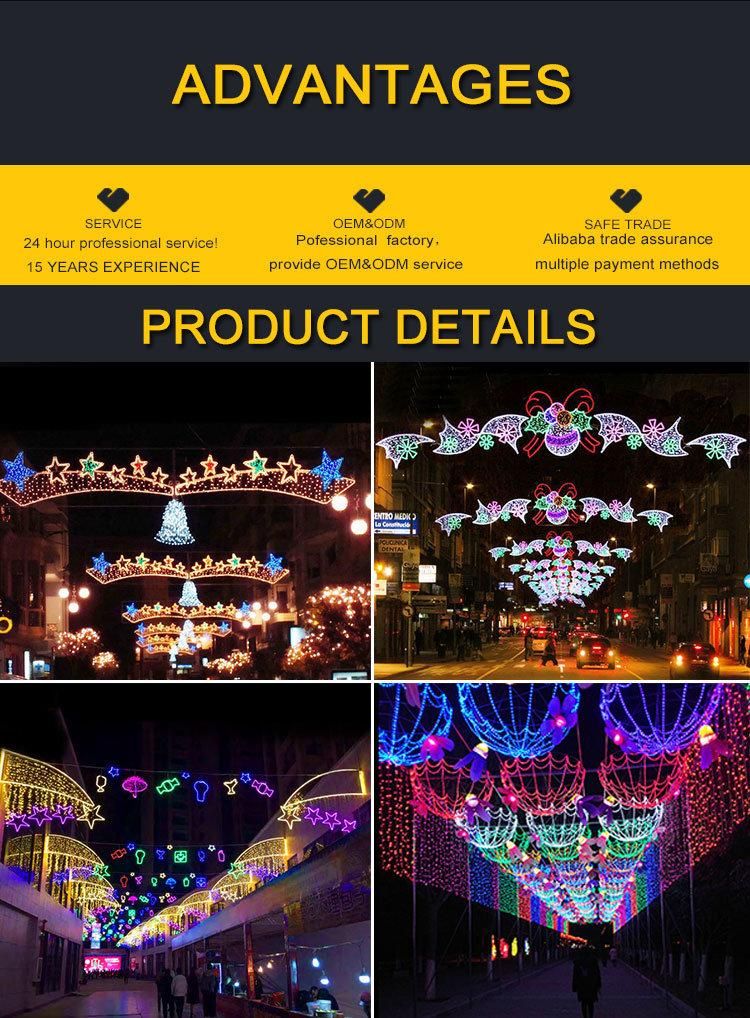 Hot Sale Waterproof Christmas Snowflake Arch 3D Motif Light