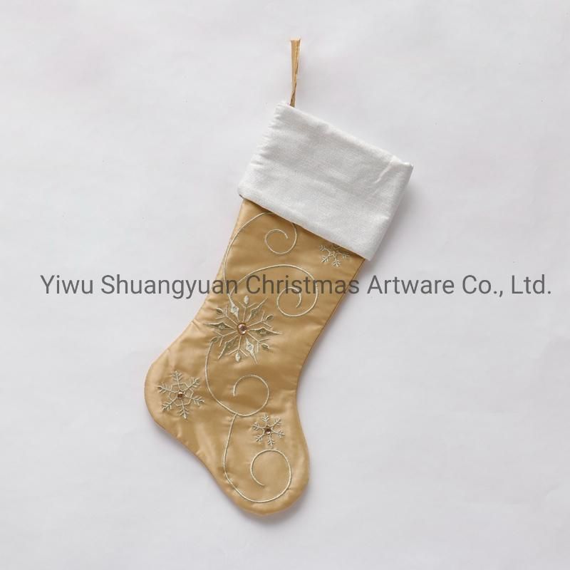 New Year 2022 Christmas Stocking Candy Gift Bag Pocket Xmas Tree Ornament Xmas Pendant for Home