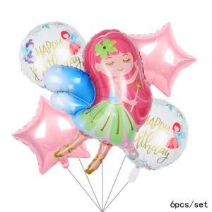Little Fairy Balloons Girl Birthday Party Decoration Aluminum Foil Balloons