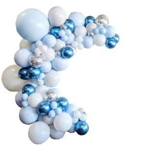 107PCS Blue Ocean Macaron Latex Balloon Birthday Decoration Balloon Arch