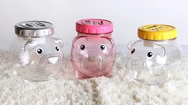 Big Size Transparent Digital Piggy Bank for Children with CE RoHS