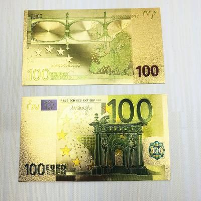 Wholesale Custom Euro Popular Currency Foil Banknote 100 Colorful Printing Play Money