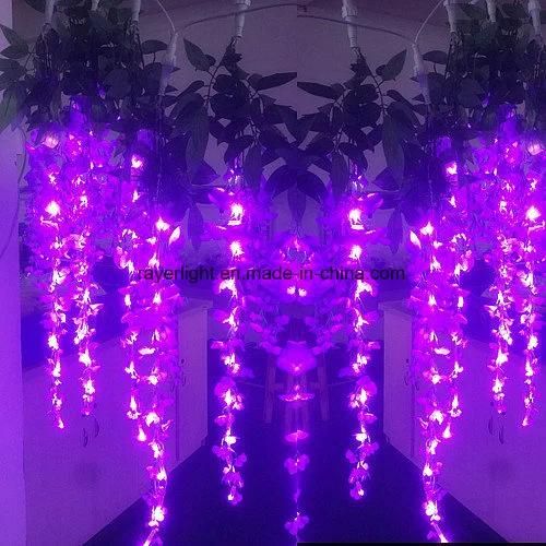 LED Purple Flower Lights Flashing Lights Wedding Decoration Wisteria LED Decoration Lights