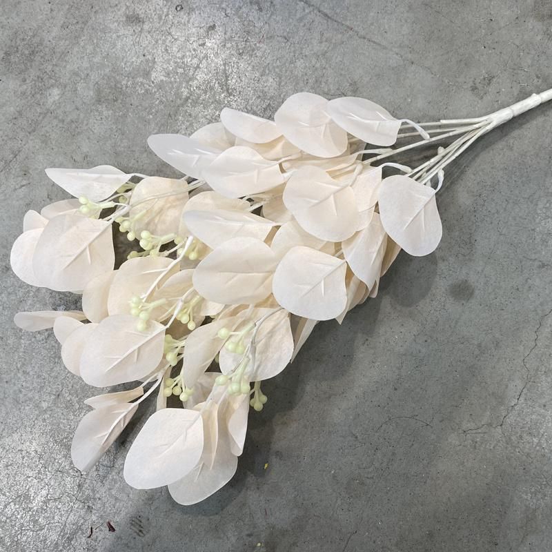 China Artificial Flower Factory 9 Forks High Quality Artificial Eucalyptus Wholesale