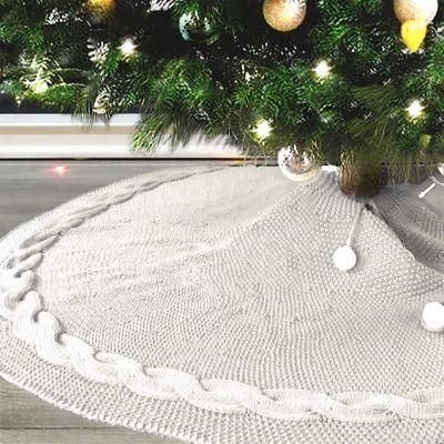 New Arrival Christmas Deluxe Knit Sweater Christmas Tree Skirt
