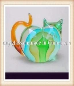 Animal Multicolour Cat Glass Craft for Decoration