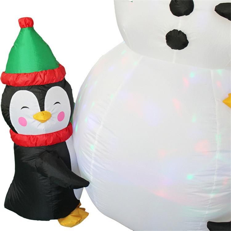 Inflatable Snowman with Penguins for Decorations Christmas Supplier