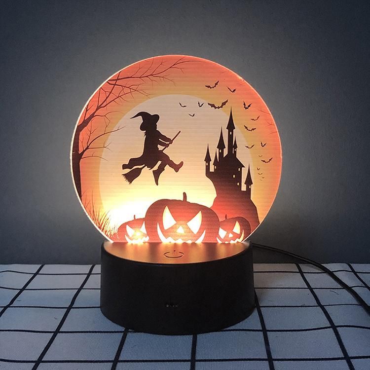 Creative Halloween Products Pumpkin and Bat Design LED Night Lights
