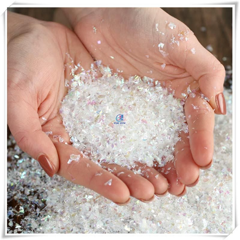 100g/Bag Snow White Iridescent Mylar Glitter Flakes