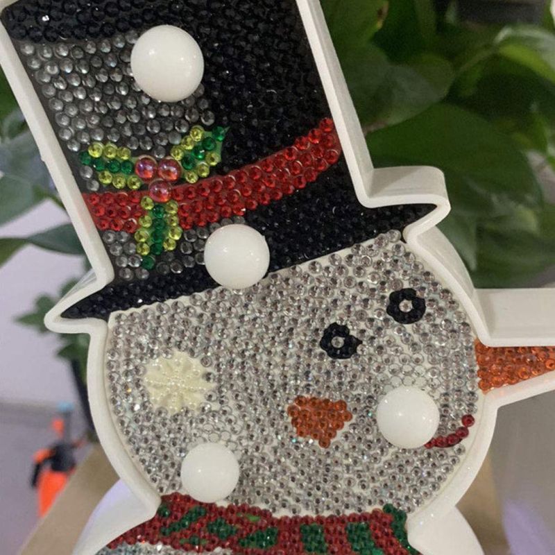 DIY Christmas Tree Snowman Painting
