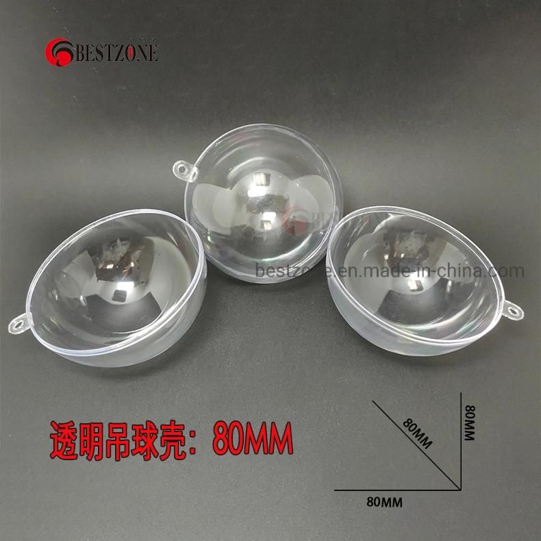 8cm Clear Color Plastic Clear Transparent Christmas Balls Ornaments DIY