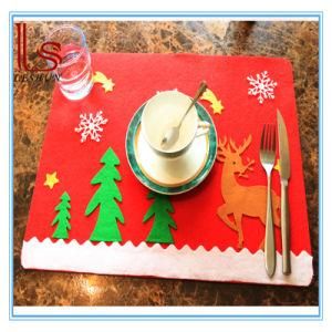 Thickening Christmas Restaurant Hotel Non Woven Table Mat Cup Mat Knife and Fork Mat