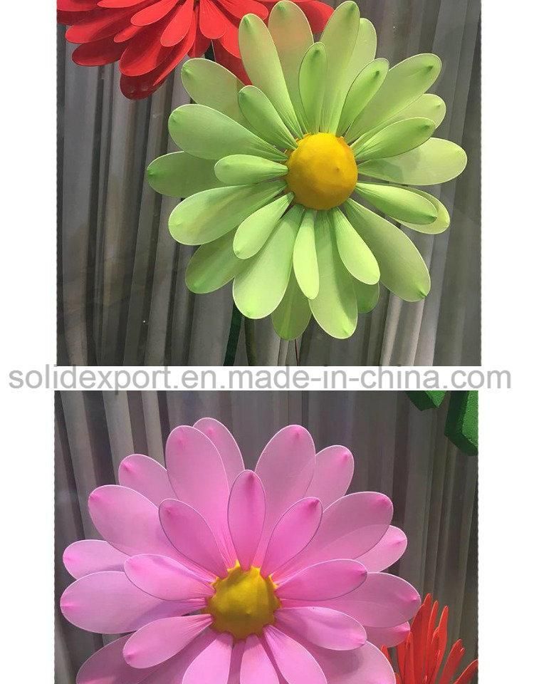 Multicolor Flower Window Display Props Shopping Mall 4s Shop Sun Flower Wall Decoration