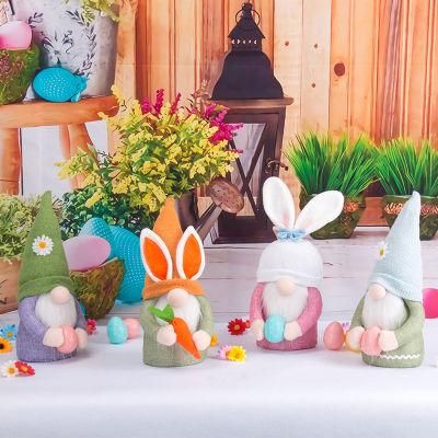 Cross-Border New Easter Decoration Rabbit Egg Doll Decoration Menu Rudolph Faceless Dollbaby Gift
