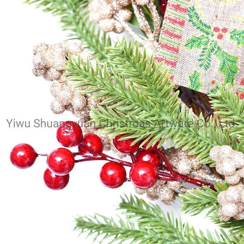 New Design High Quality Christmas PE White Wreath for Holiday Wedding Party Decoration
