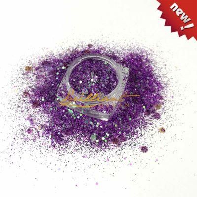 Different Colors and Sizes Bright Glitter Powder for Nail Beauty