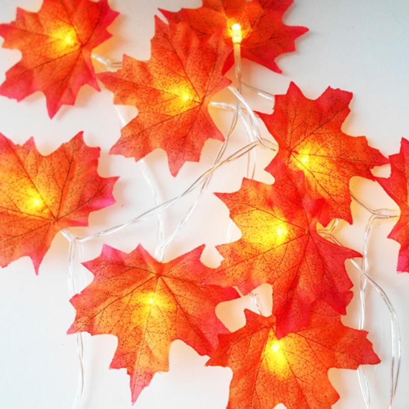 Thanksgiving Harvest Fall Garlands String Lights, Maple Leaf String Lights