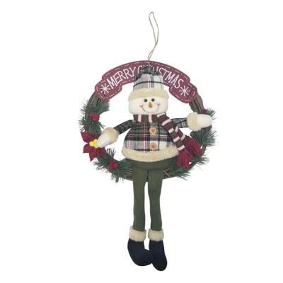 Snowman Door Wreath Home Decor Luxury Pieces Christmas Decorations Outdoor Ornament