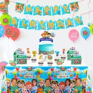 Streamer Cake Insert Balloon Kids Birthday Party Supplies Set