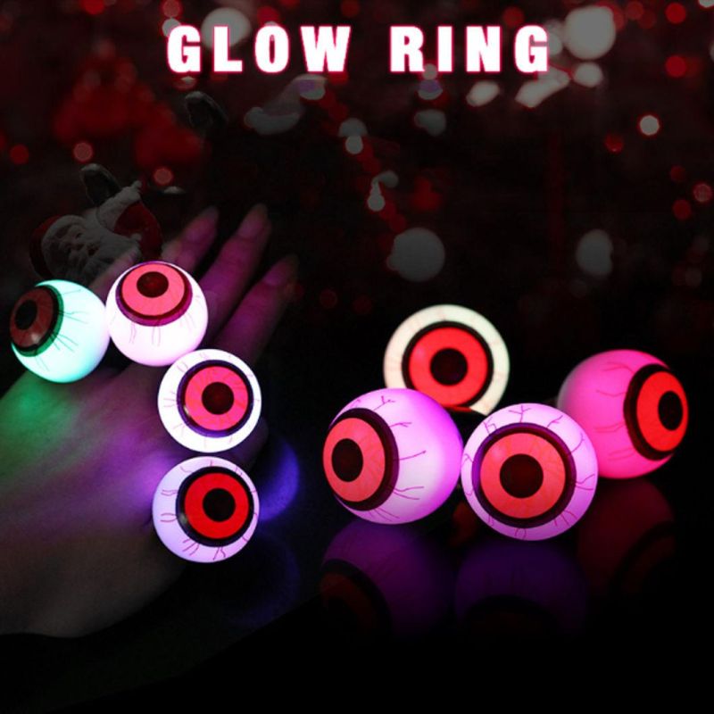 LED Glowing Rings for Halloween Kids Children Gifts