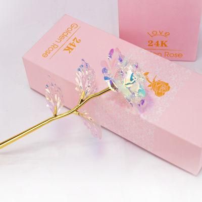 New Style LED Galaxy Rose Starry Sky Gold-Plated Gold Foil Galaxy Forever Rose for Valentine&prime;s Day