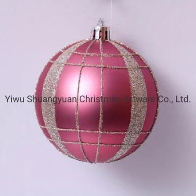 8cm High Quality Pink Plastic Christmas Ball Christmas Ornaments Christmas Tree Balls