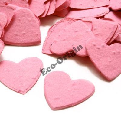 Heart Shaped Plantable Confetti in Hot Pink