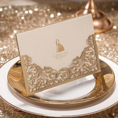 Wholesale Laser Cut Wedding Invitations Cards with Envelopes,