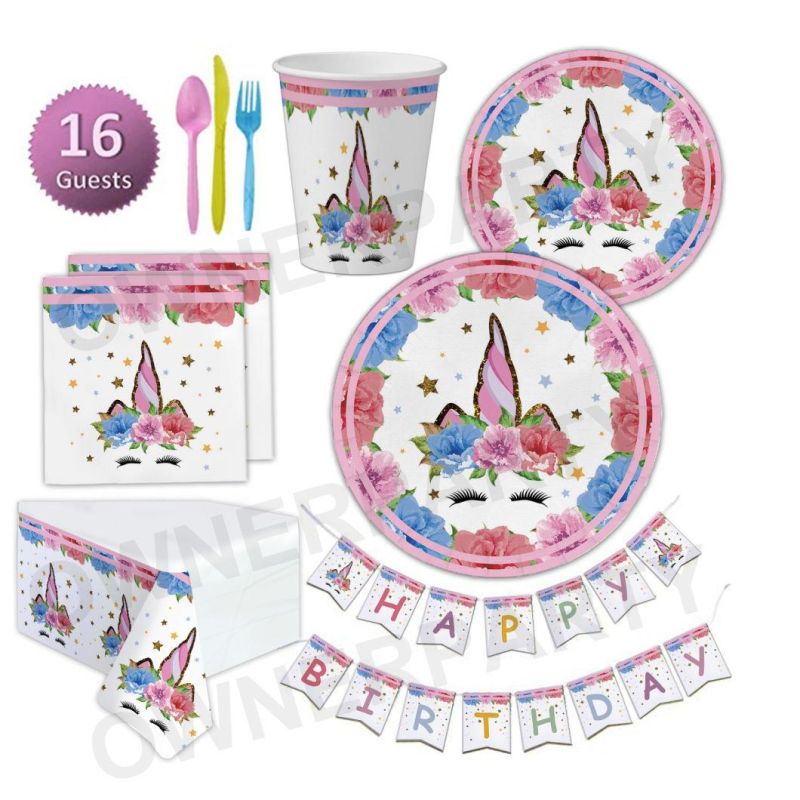 Kids Birthday Unicorn Party Set Event Themed Party Supplies