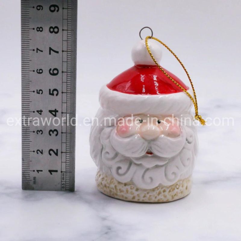 Christmas Gift 3D Ceramic Hand-Painted Bell From China Wholesale