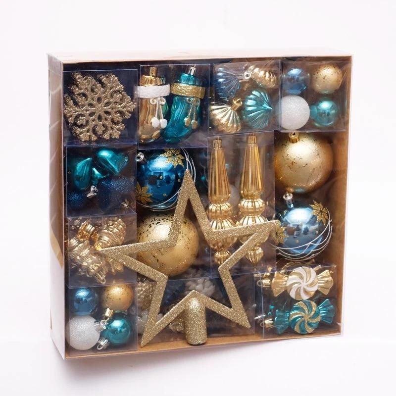 Good Price Luxury Style Christmas Home Deco 97PCS Christmas Plastic Assorted Ball Gift Bag