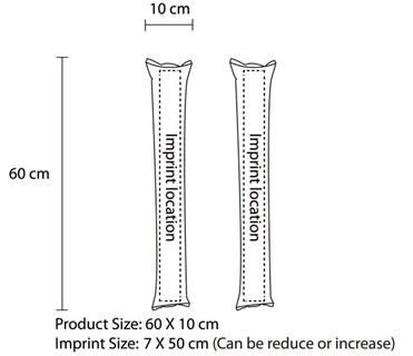 6mm Thickness Eco Friendly PE Cheering Sticks