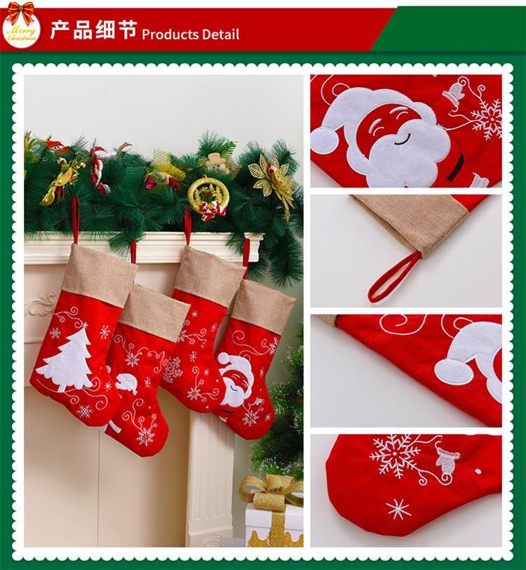 New Christmas Decorative Gifts Household Christmas Tree Pendant Cartoon Christmas Socks Children′s Christmas Gift Bag for Kids
