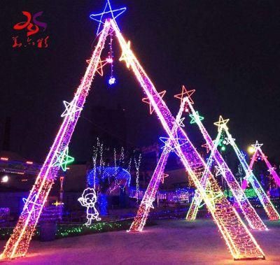 Hot Sell Festival Christmas Street Decoration Arch Motif Lights