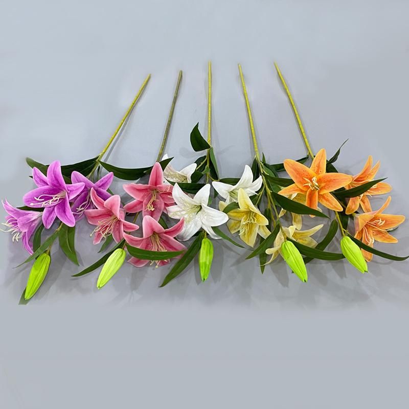 Artificial Flower Real Touch Latex Lily Flower