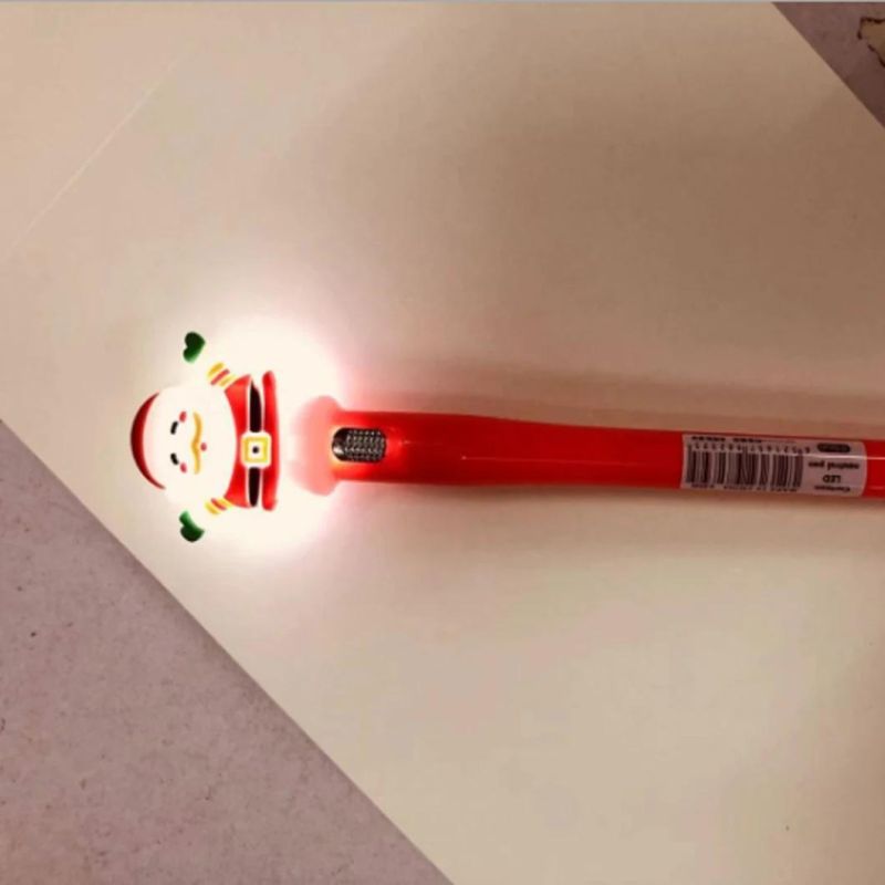 Christmas Santa Claus/Christmas Tree/Snowman Light-up Pen Kid′ S Pen Gift