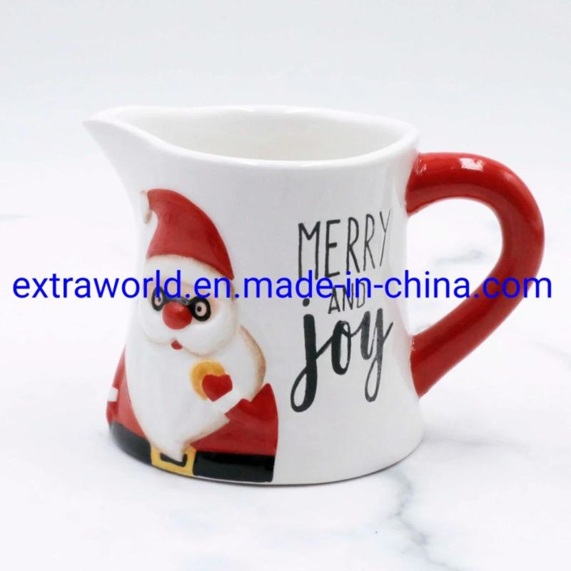 OEM Christmas Design Drinking Water Pot Ceramic Water Pitcher