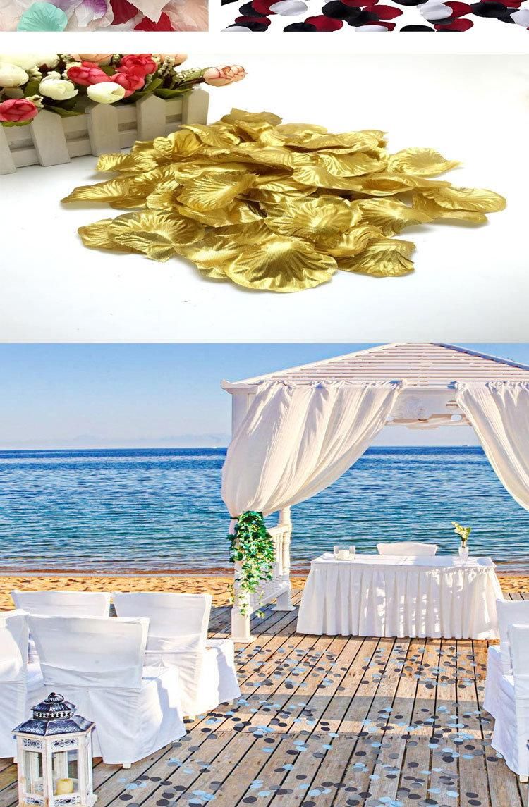 Showsea Artificial Silk Bouquet Wholesale Natural Brilliance Silk Flower Petal Gold Silver Navy Blue Rose Petals
