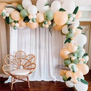 Retro Green Apricot Balloon Chain Balloon Arch Party Decoration