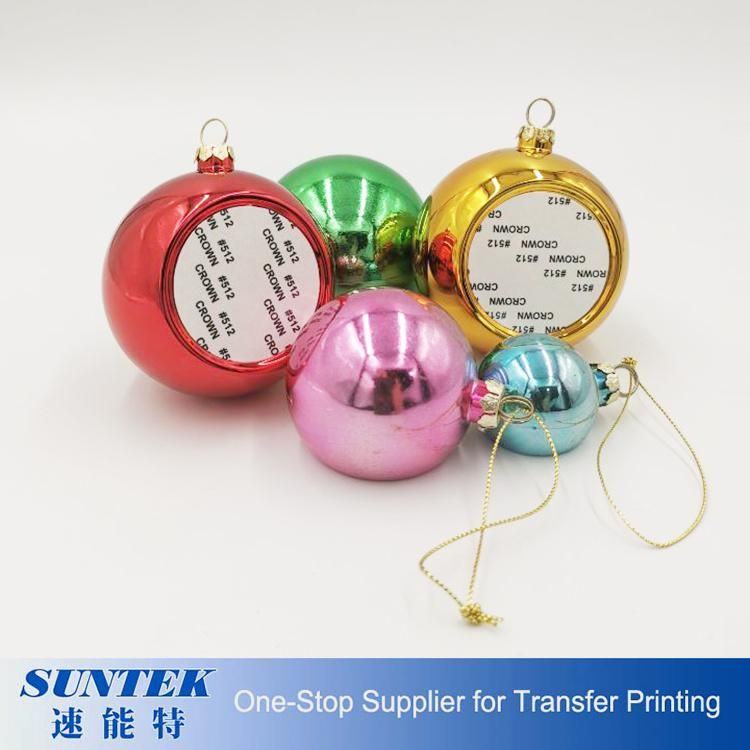 8cm Electroplated Shiny Colorful Blank Sublimation Christmas Balls