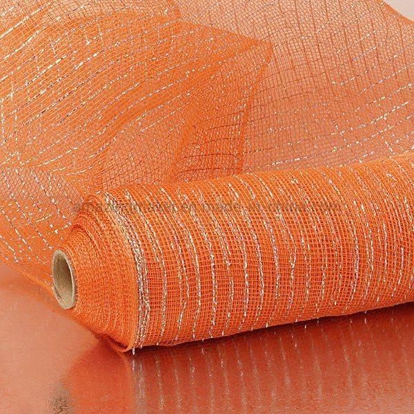 Silver Thread Metallic 21′′ Deco Mesh for Wreath Wrapping